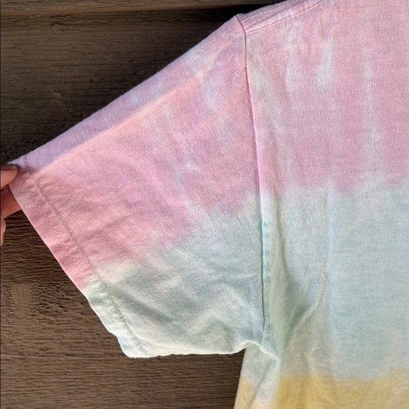 Simply Southern Pink and Yellow Tie-Dye Short Sleeve Tee - Picture 4 of 6